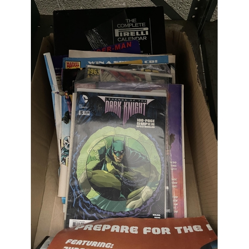 58 - Box containing '200 AD' magazines and DC comics etc