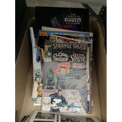 58 - Box containing '200 AD' magazines and DC comics etc