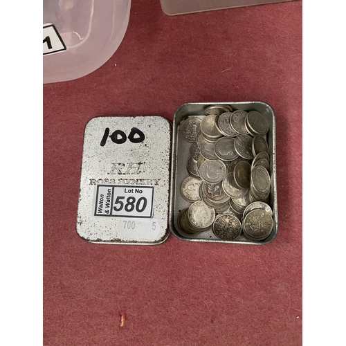 580 - 100 Silver pre decimal 3D coins