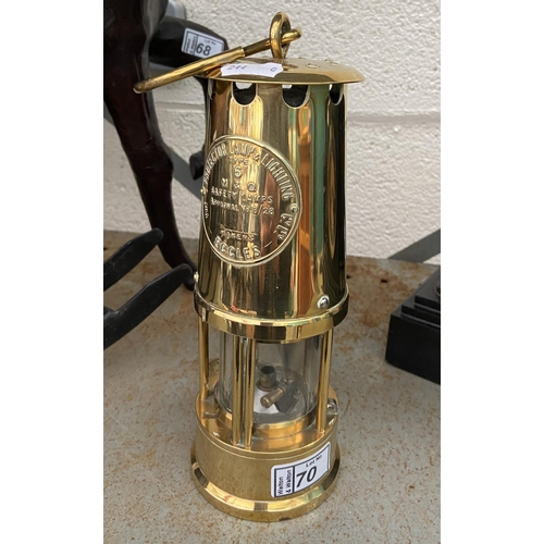 70 - Brass miner's lamp