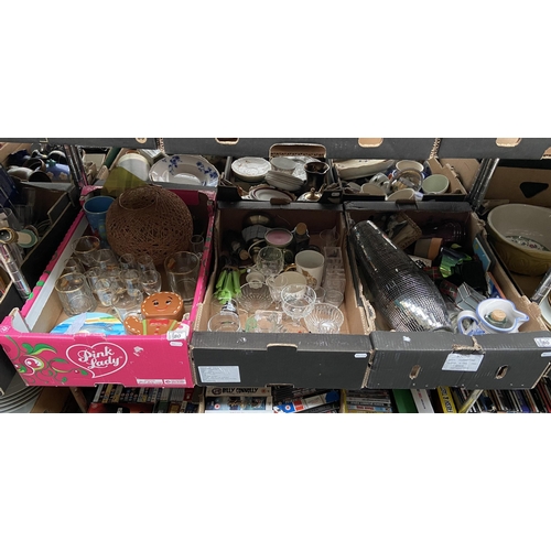 80 - 3 Boxes containing vintage glasses and ornaments etc