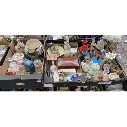 106 - 3 Boxes containing Toby jug, glassware and Worcester etc