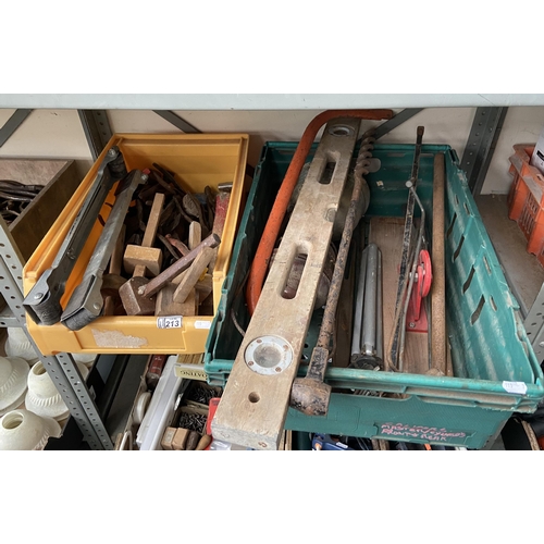 213 - 2 Boxes containing various tools