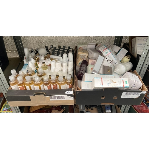 60 - 2 Boxes containing cosmetics