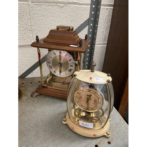 66 - 2 Vintage Schatz clocks