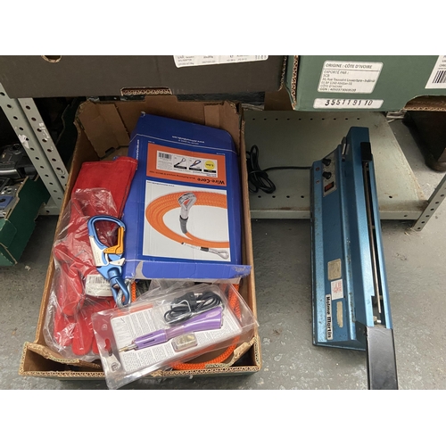 70 - Box containing new work positioning lanyard etc