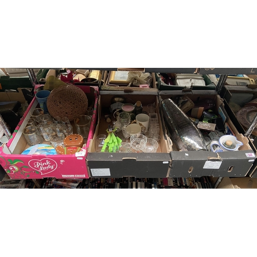 75 - 3 Boxes containing vintage glasses and vases etc