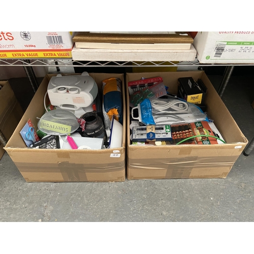 99 - 2 Boxes containing new assorted items