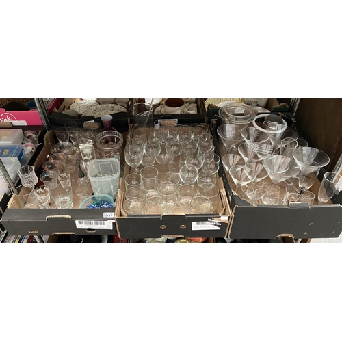 117 - 3 Boxes containing assorted glassware