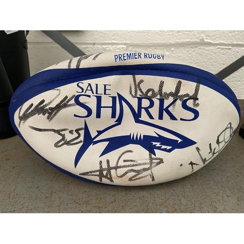 69 - Signed Sale Sharks rugby ball