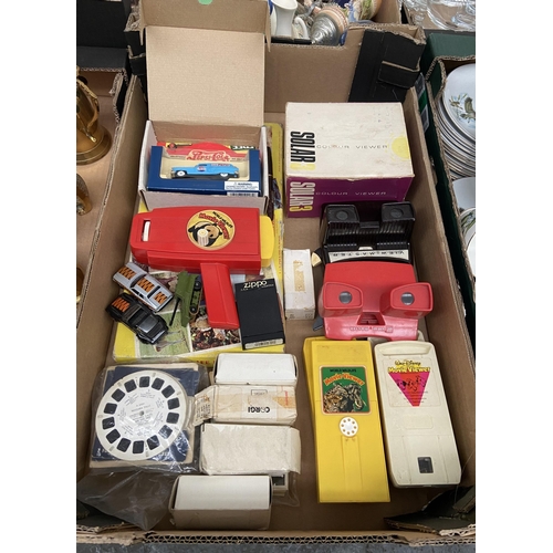 83 - Box containing vintage 'View-Masters' etc