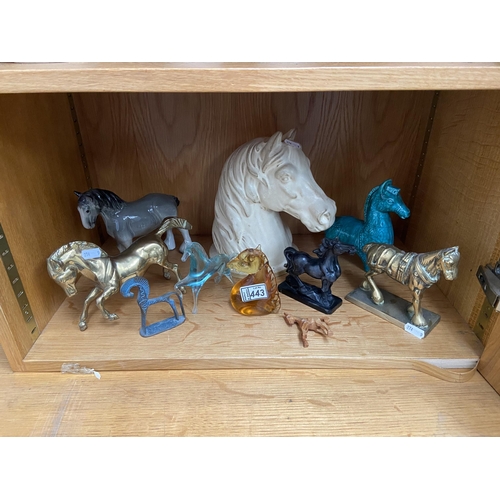 443 - Collection of horses ornaments