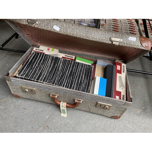 455 - Case containing slide magazines