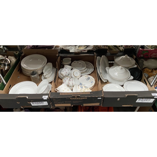 80 - 3 Boxes containing Queen Ann China and Polish dinnerware etc