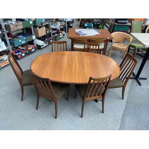 488 - G Plan table and 6 chairs