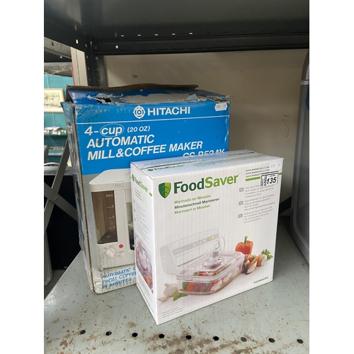 135 - Food saver and coffee maker