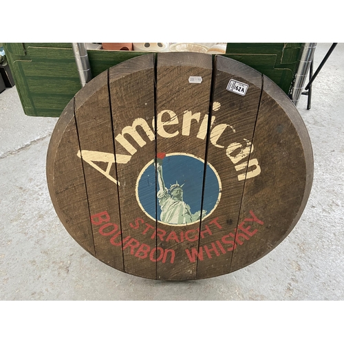 162A - An American Bourbon Whiskey barrel top