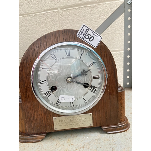 50 - Smiths Art Deco mantel clock