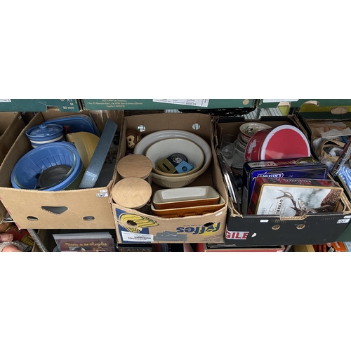 87 - 3 Boxes containing baking bowls and tins etc