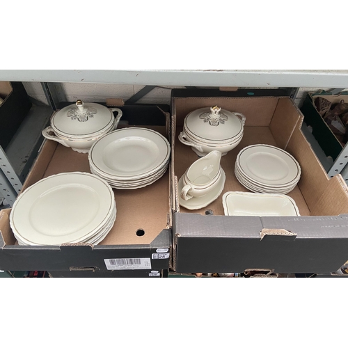 2 Boxes containing Oscar Schaller Baravian China