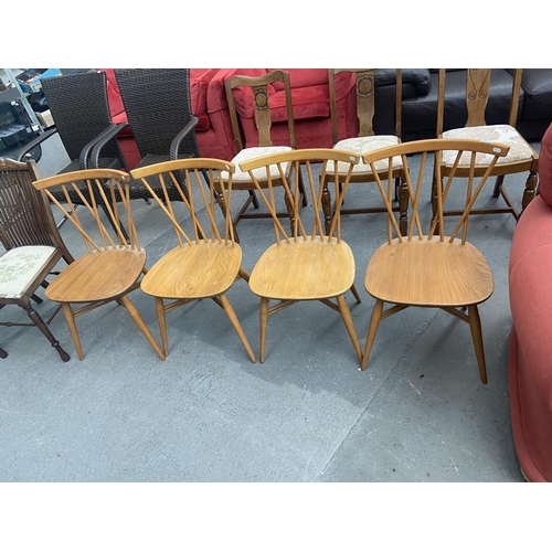 452 - 4 Ercol candlestick chairs