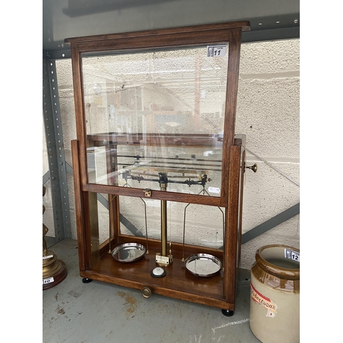 11 - Vintage cased laboratory scales