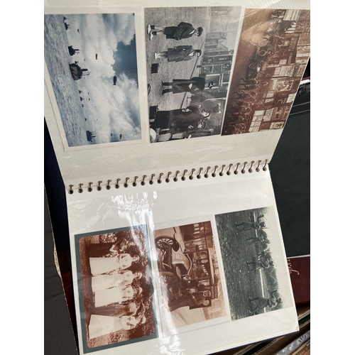 126 - 4 Albums containing postcards and vintage photographs etc