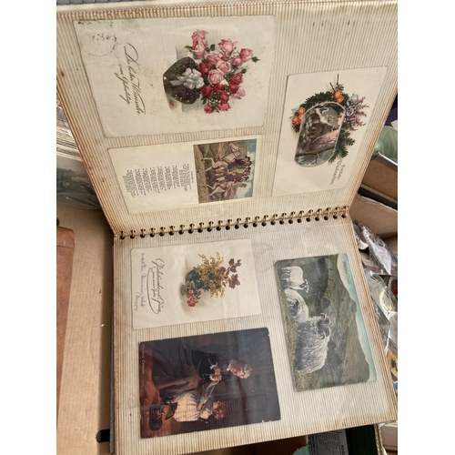 127 - 4 Albums containing postcards and vintage photographs etc