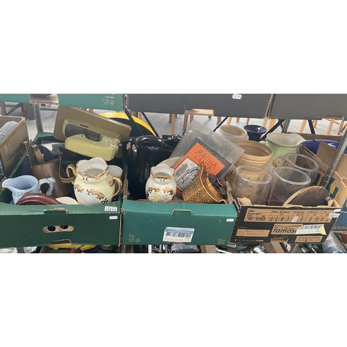 212 - 3 Boxes containing ornate jugs and vases etc