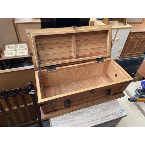 387 - Small pine chest