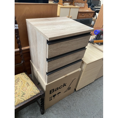 388 - Pair of new 3 drawer bedsides made in Germany