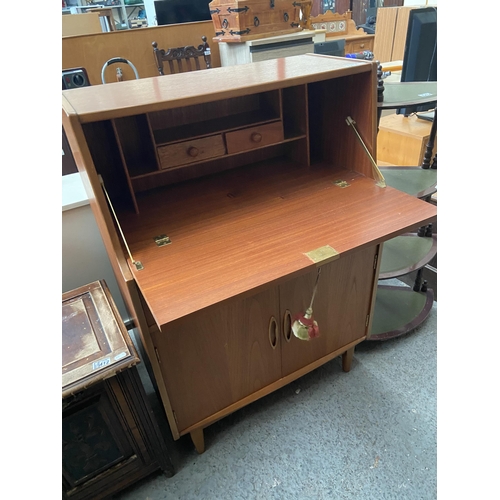 413 - Teak 70's drop down bureau