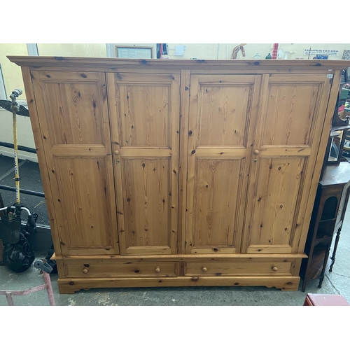 481 - Pine 4 door wardrobe