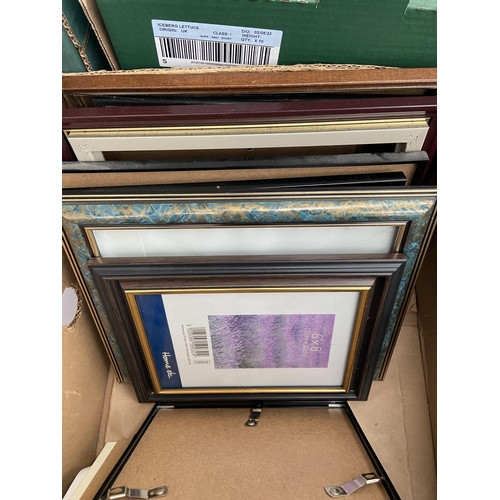 519 - Box containing photo frames