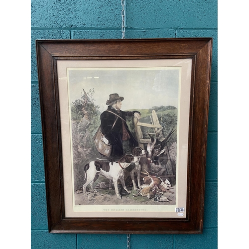 556 - Framed and glazed Victorian hunting print