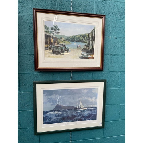 610 - 2 Framed and glazed nautical/ seaside prints