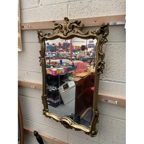 615 - Ornate framed mirror