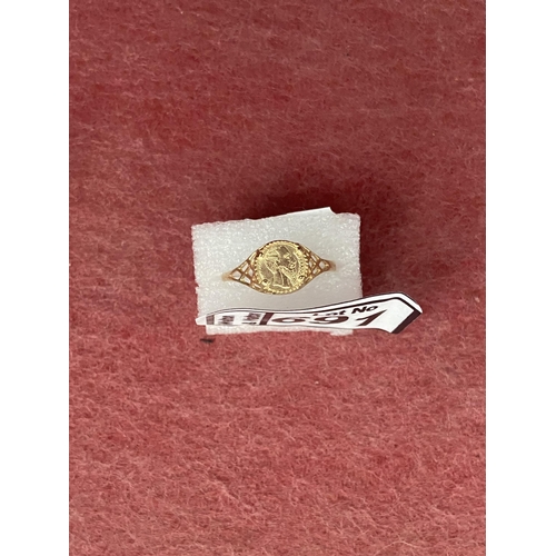 691 - Men's 9ct gold ring