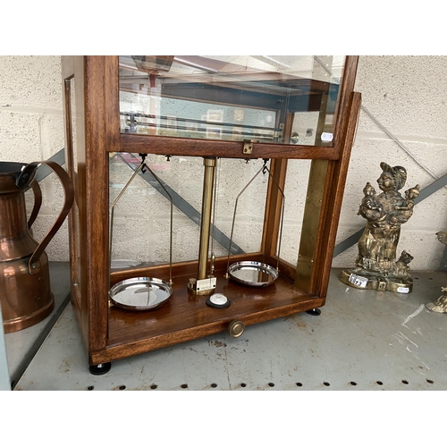 12 - Vintage cased laboratory scales