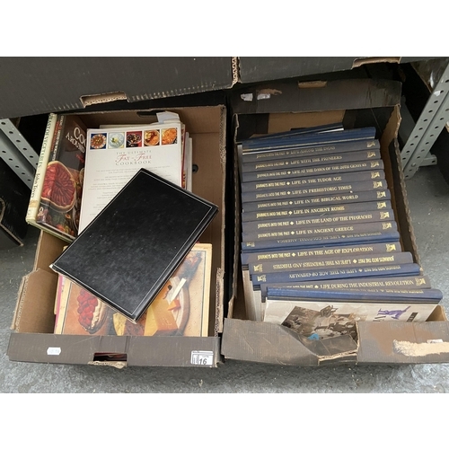 16 - 2 Boxes containing cooking books etc