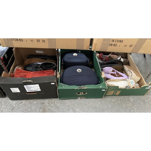 214 - 3 Boxes containing handbags and shoes