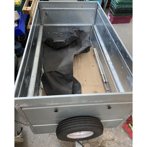 226 - Galvanised trailer and cover (as new)