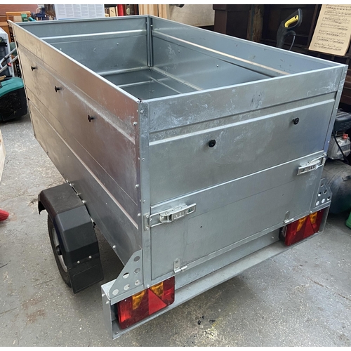 226 - Galvanised trailer and cover (as new)