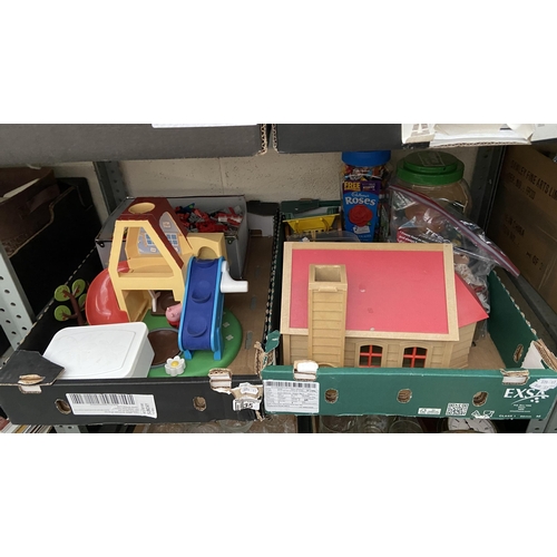 35 - 2 Boxes containing toys including Lego