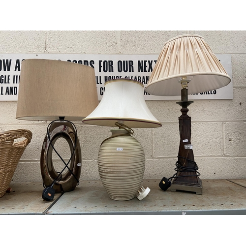 37 - 3 Large modern lamps