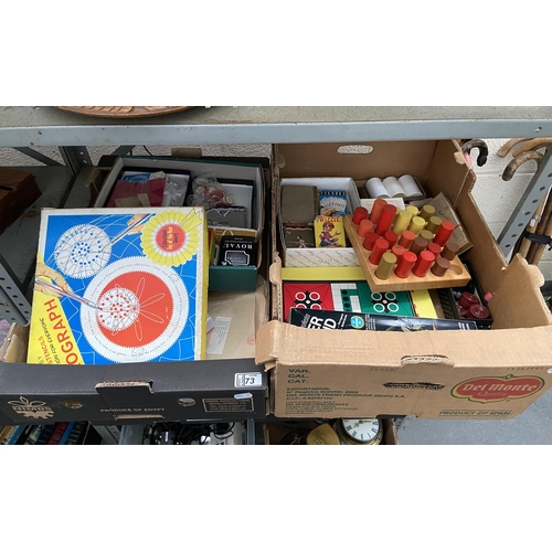 73 - 2 Boxes containing vintage games