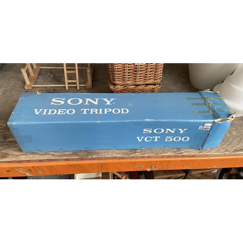 369 - Boxed Sony video tripod