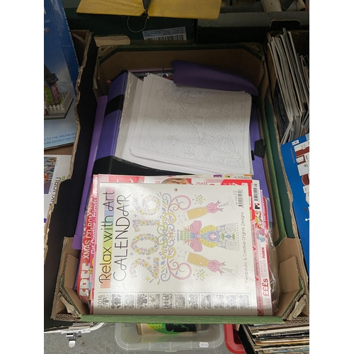 81A - Box containing intricate colouring books etc