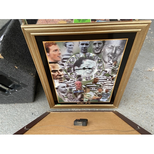 176 - 2 Celtic FC picture clocks