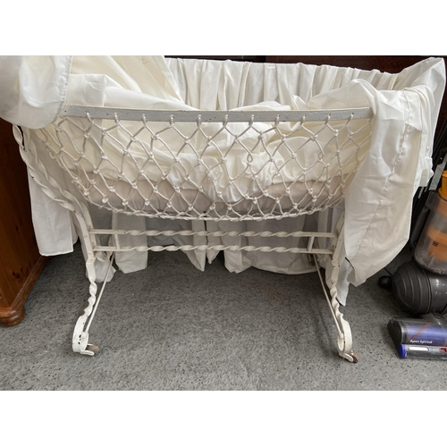 319 - Ornate French rocking crib